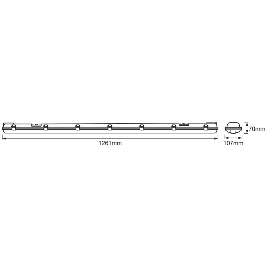 Ledvance - LED Industriellt lysrör DAMP T8 2xG13/15W/230V IP65