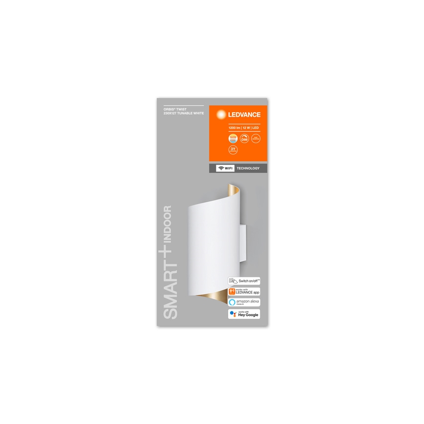 Ledvance - LED ljusreglerad vägglampa  SMART+ TWIST LED/12W/230V 3000-6500K Wi-Fi vit