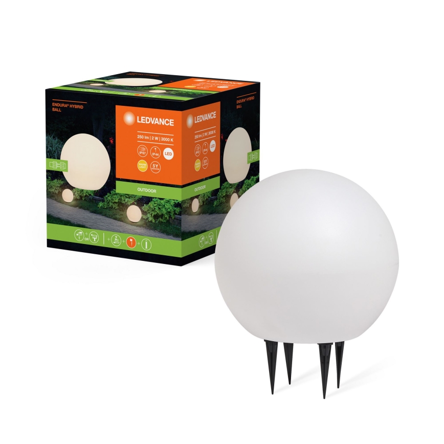 Ledvance - LED-lampa för utomhusbruk ENDURA HYBRID BALL LED/2W/12V IP44