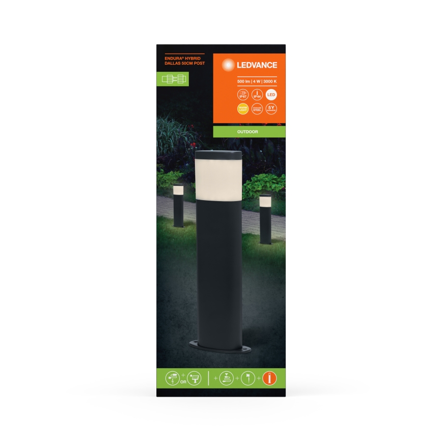 Ledvance - LED-lampa för utomhusbruk ENDURA HYBRID DALLAS LED/4W/12V IP44