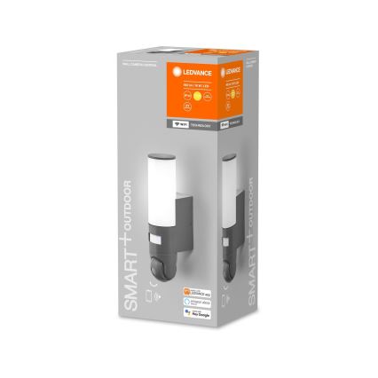 Ledvance - LED Ljusreglerad vägglampa med sensor för utomhusbruk och kamera SMART+ LED/16W/230V Wi-Fi IP44