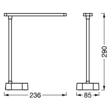 Ledvance - LED ljusreglerad bordslampa touch PANAN LED/5,2W/5V