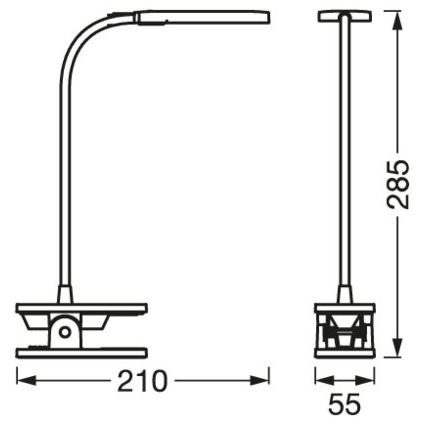 Ledvance - LED ljusreglerad bordslampa touch PANAN LED/5,2W/5V 1200 mAh
