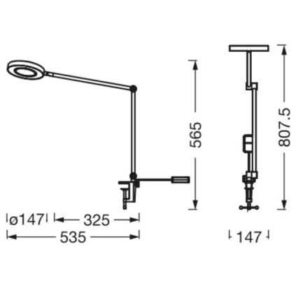 Ledvance - LED ljusreglerad lampa med klämma SUN@HOME LED/15W/230V 2200-5000K CRI 95 Wi-Fi