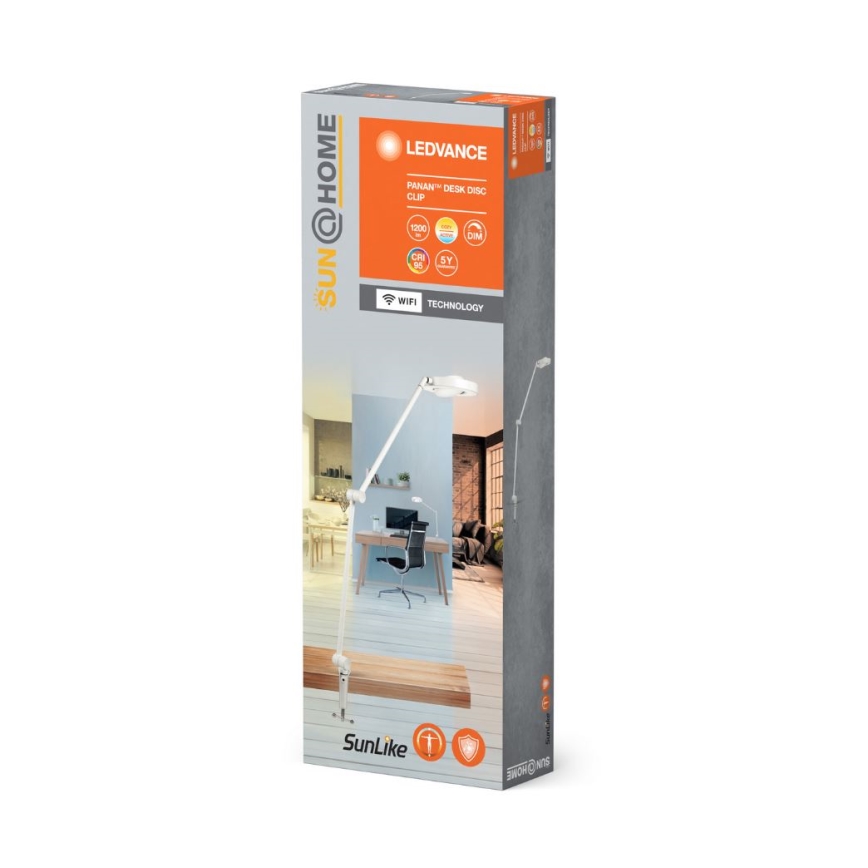 Ledvance - LED ljusreglerad lampa med klämma SUN@HOME LED/15W/230V 2200-5000K CRI 95 Wi-Fi