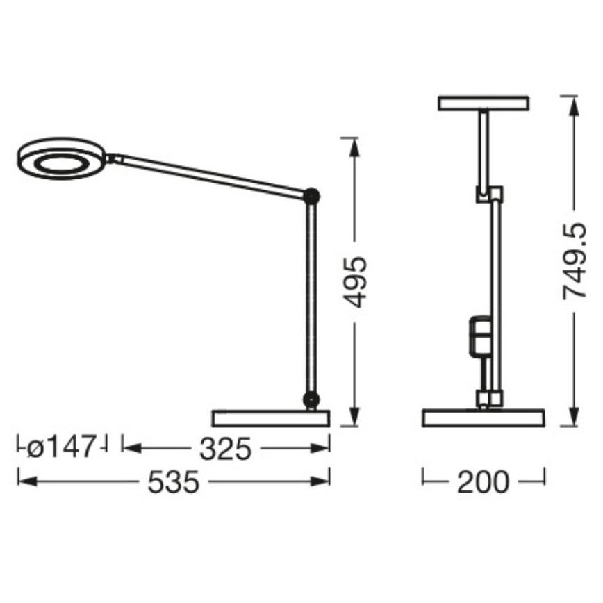 Ledvance - LED ljusreglerad bordslampa touch SUN@HOME LED/20W/230V 2200-5000K CRI 95 Wi-Fi