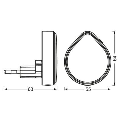 Ledvance - LED Ljusreglerad orientation socket belysning LUNETTA LED/0,5W/230V