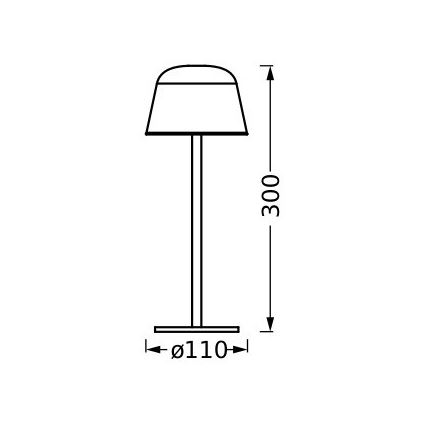 Ledvance - LED Ljusreglerad utomhus rechargeable lampa TABLE LED/2,5W/5V IP54 röd