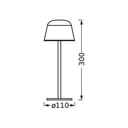 Ledvance - LED Ljusreglerad utomhus rechargeable lampa TABLE LED/2,5W/5V IP54 svart