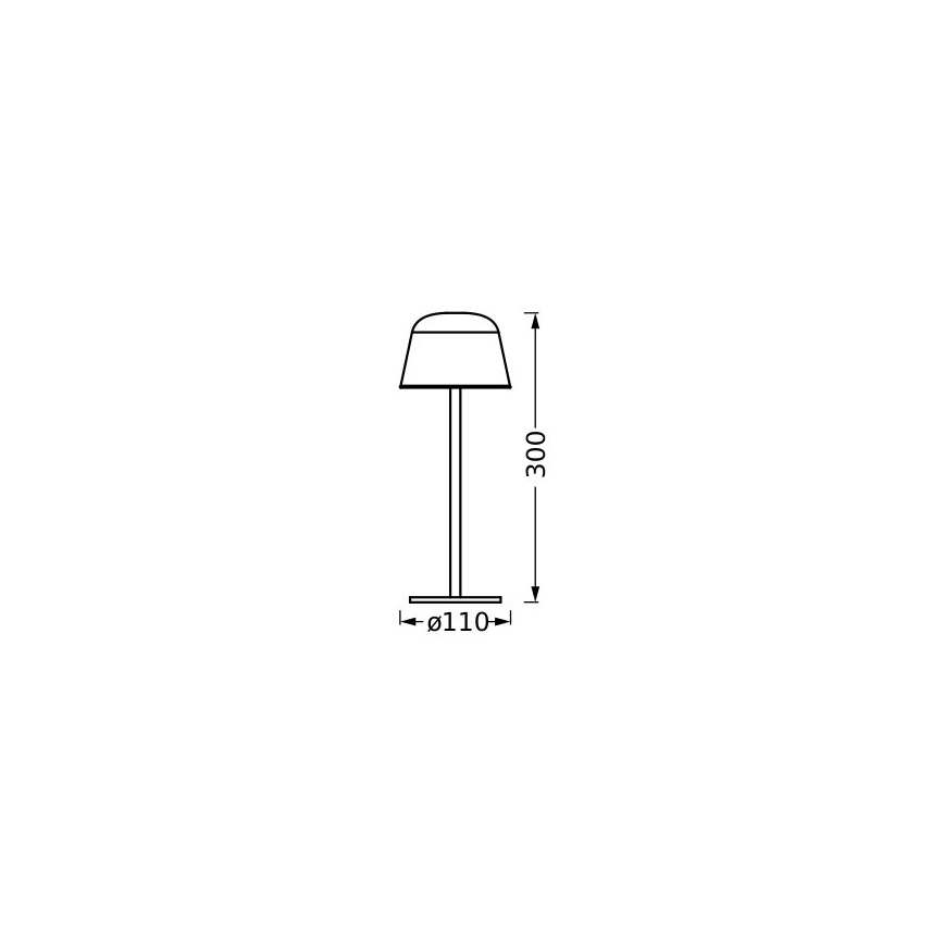Ledvance - LED Ljusreglerad utomhus rechargeable lampa TABLE LED/2,5W/5V IP54 svart