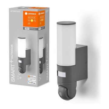 Ledvance - LED Ljusreglerad vägglampa med sensor för utomhusbruk och kamera SMART+ LED/16W/230V Wi-Fi IP44
