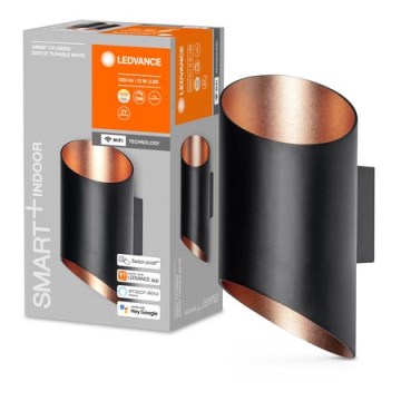 Ledvance - LED ljusreglerad vägglampa  SMART+ CYLINDRO LED/12W/230V 3000-6500K Wi-Fi svart 