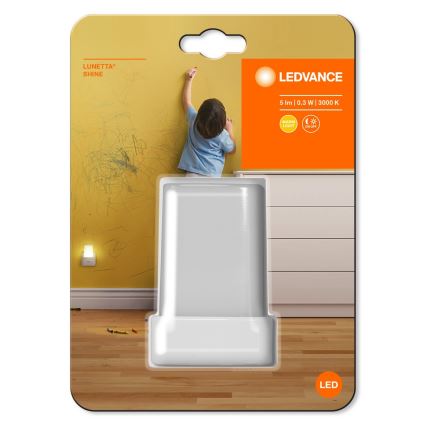 Ledvance - LED nattlampa med sensor LUNETTA LED/0,28W/230V 3000K
