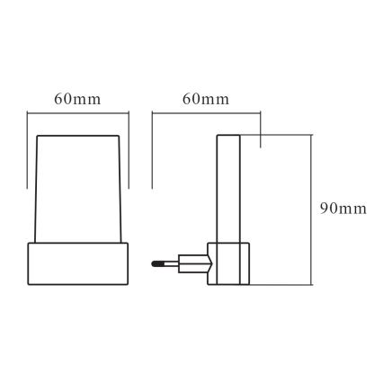 Ledvance - LED nattlampa med sensor LUNETTA LED/0,28W/230V 3000K