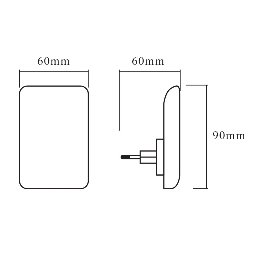 Ledvance - LED nattlampa med sensor LUNETTA LED/0,28W/230V 3000K