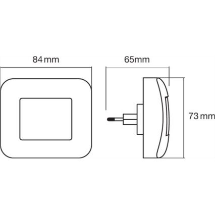 Ledvance - LED nattlampa med sensor LUNETTA LED/0,2W/230V 3000K