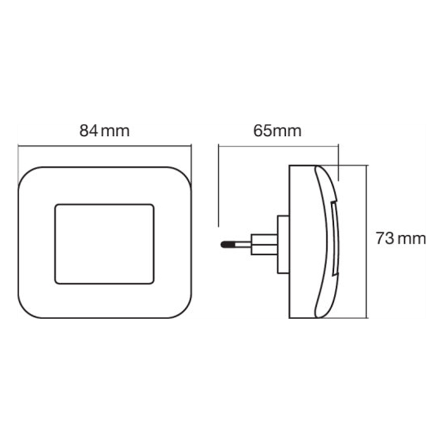 Ledvance - LED nattlampa med sensor LUNETTA LED/0,2W/230V 3000K