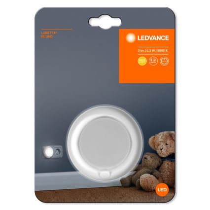 Ledvance - LED nattlampa med sensor LUNETTA LED/0,3W/230V 3000K