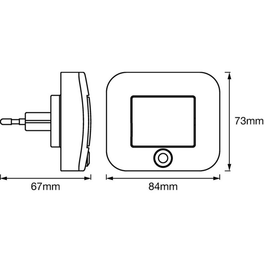 Ledvance - LED nattlampa med sensor LUNETTA LED/0,7W/230V 3000K