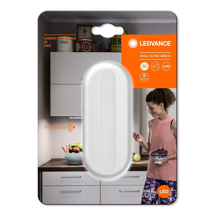 Ledvance - LED nattlampa med sensor MOBILE LED/0,5W/3,7V 330 mAh CRI 90