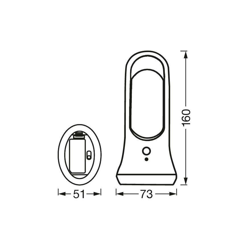 Ledvance - LED nattlampa med sensor  MOBILE LED/0,7W/4xAAA