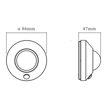 Ledvance - LED nattlampa med sensor NIGHTLUX LED/1,7W/3xAA 4000K