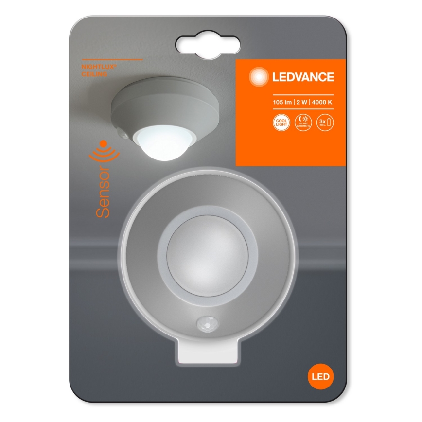 Ledvance - LED nattlampa med sensor NIGHTLUX LED/1,7W/3xAAA 4000K