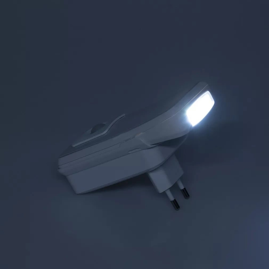 Ledvance - LED navigationslampa med stickkontakt med sensor LUNETTA LED/2W/230V