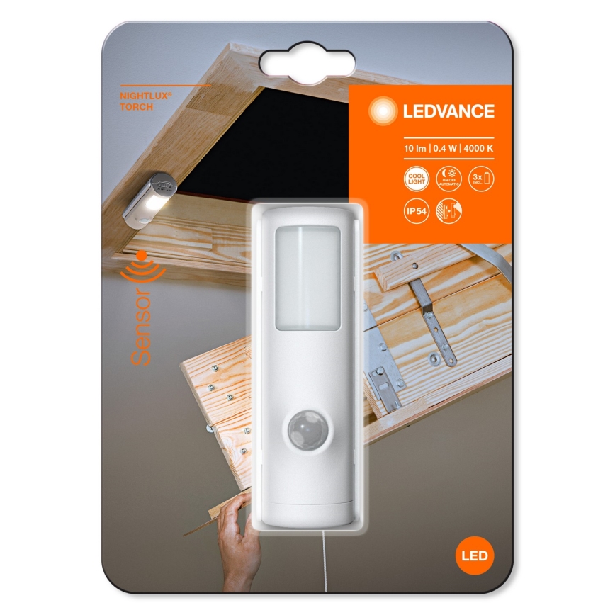 Ledvance - LED navigationsljus med sensor NattbelysningLUX LED/0,35W/3xAAA IP54