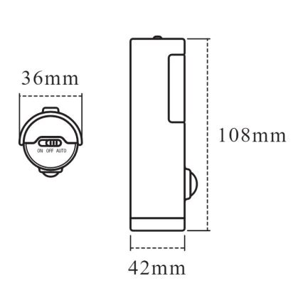 Ledvance - LED navigationsljus med sensor NattbelysningLUX LED/0,35W/3xAAA IP54