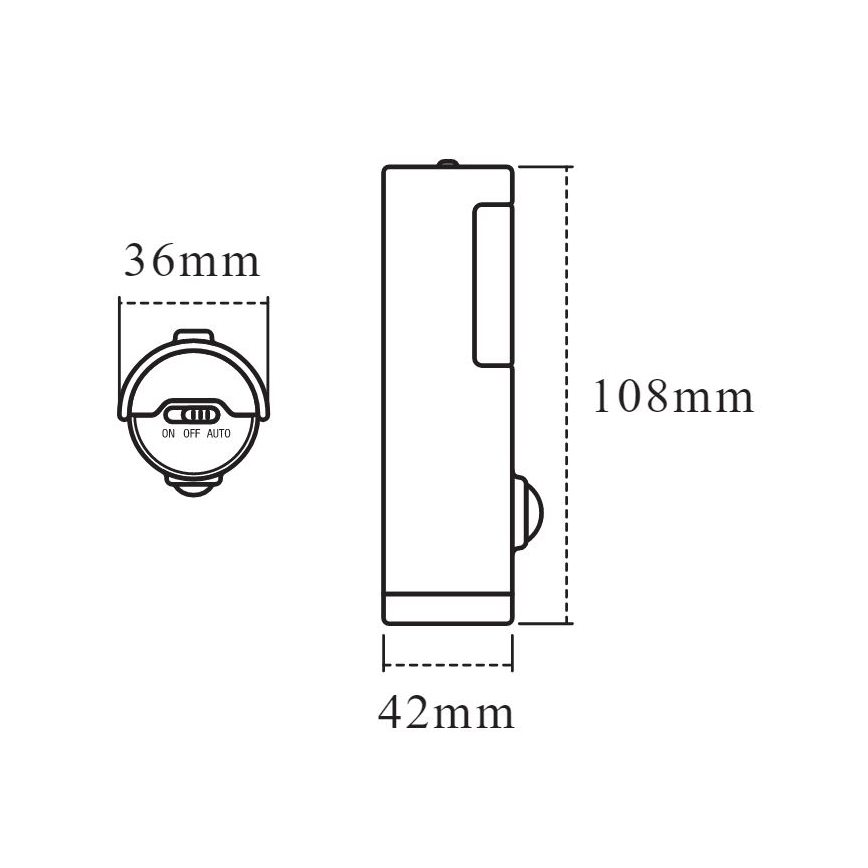 Ledvance - LED navigationsljus med sensor NattbelysningLUX LED/0,35W/3xAAA IP54