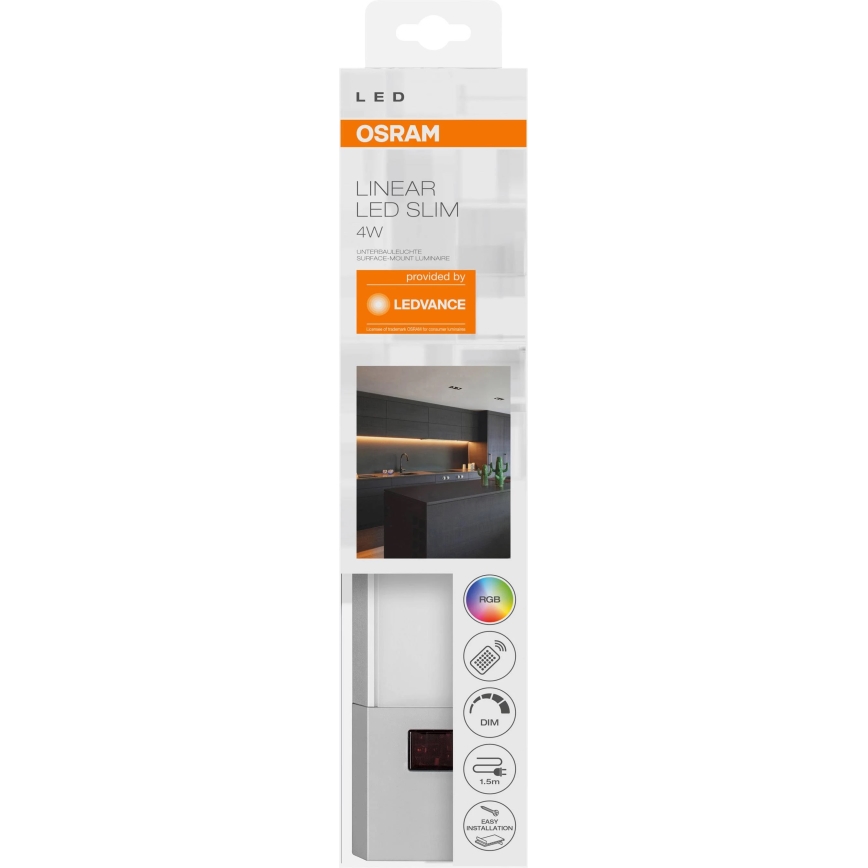 Ledvance - LED RGB Dimbar köksbelysning bänk SLIM LED/4W/230V + Fjärrkontroll
