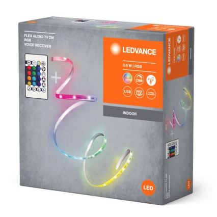 Ledvance - LED RGB Dimbar list för TV FLEX AUDIO 2m LED/3,6W/5V + fjärrkontroll