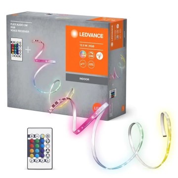 Ledvance - LED RGB Dimbar remsa FLEX AUDIO 3m LED/12,5W/230V + fjärrkontroll