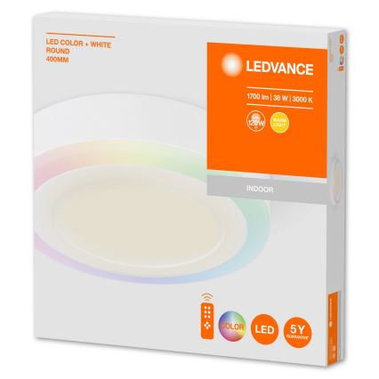 Ledvance - LED RGB Dimbar takpanel LED/38W/230V + Fjärrstyrd