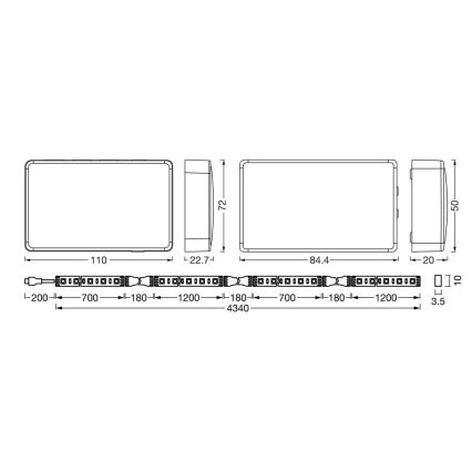 Ledvance - LED RGB dimbar ljusslinga för TV SYNCH BOX FLEX SMART+ MAGIC 4,5m LED/18W/230V Wi-Fi