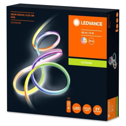 Ledvance - LED RGB Dimbar utomhus ljusslinga FLEX 3m LED/15W/230V IP44 + Fjärrstyrd