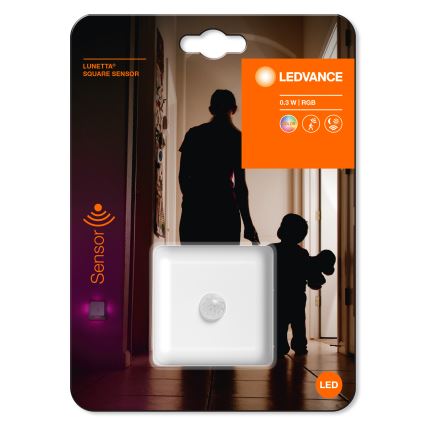 Ledvance-LED RGB Orientation socket belysning med en sensor LUNETTA LED/0,3W/230