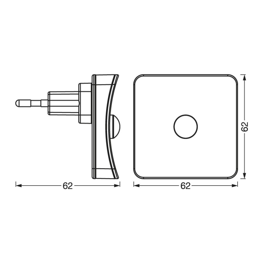 Ledvance-LED RGB Orientation socket belysning med en sensor LUNETTA LED/0,3W/230
