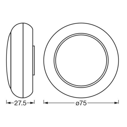 Ledvance - LED RGB Touch-orienteringslampa DOT-IT LED/0,2W/4,5V