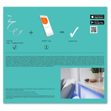 Ledvance - LED RGB+TW Dimbar remsa SMART+ FLEX 5m LED/16W/230V 2700K-6500K Bluetooth