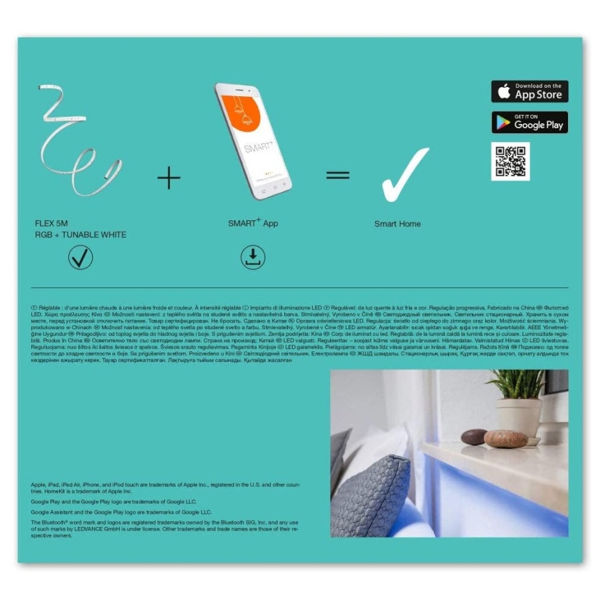 Ledvance - LED RGB+TW Dimbart Smart+ Flexband 5m LED/16W/230V 2700K-6500K Bluetooth
