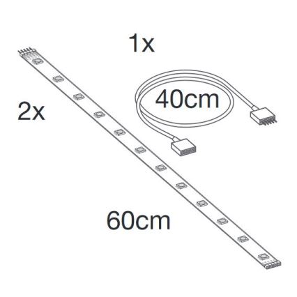 Ledvance - LED RGB+TW Förlängning ljusreglerad list SMART+ FLEX 1,2m LED/6W/12V