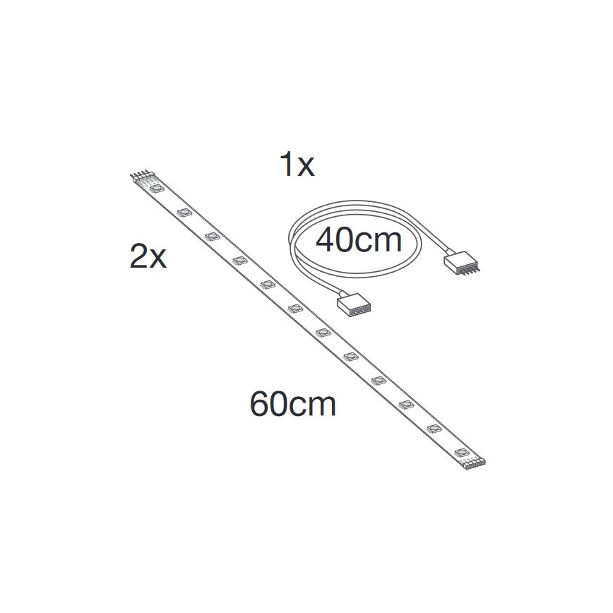 Ledvance - LED RGB+TW Förlängning ljusreglerad list SMART+ FLEX 1,2m LED/6W/12V
