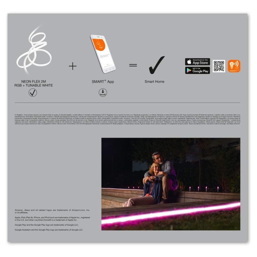 Ledvance - LED RGB+TW Utomhus ljusslinga SMART+ FLEX 3m LED/15W/230V IP44 Wi-Fi