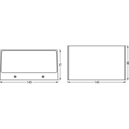 Ledvance - LED RGBW ljusreglerad utomhus vägglampa  SMART+ BRICK LED/14W/230V Wi-Fi IP44