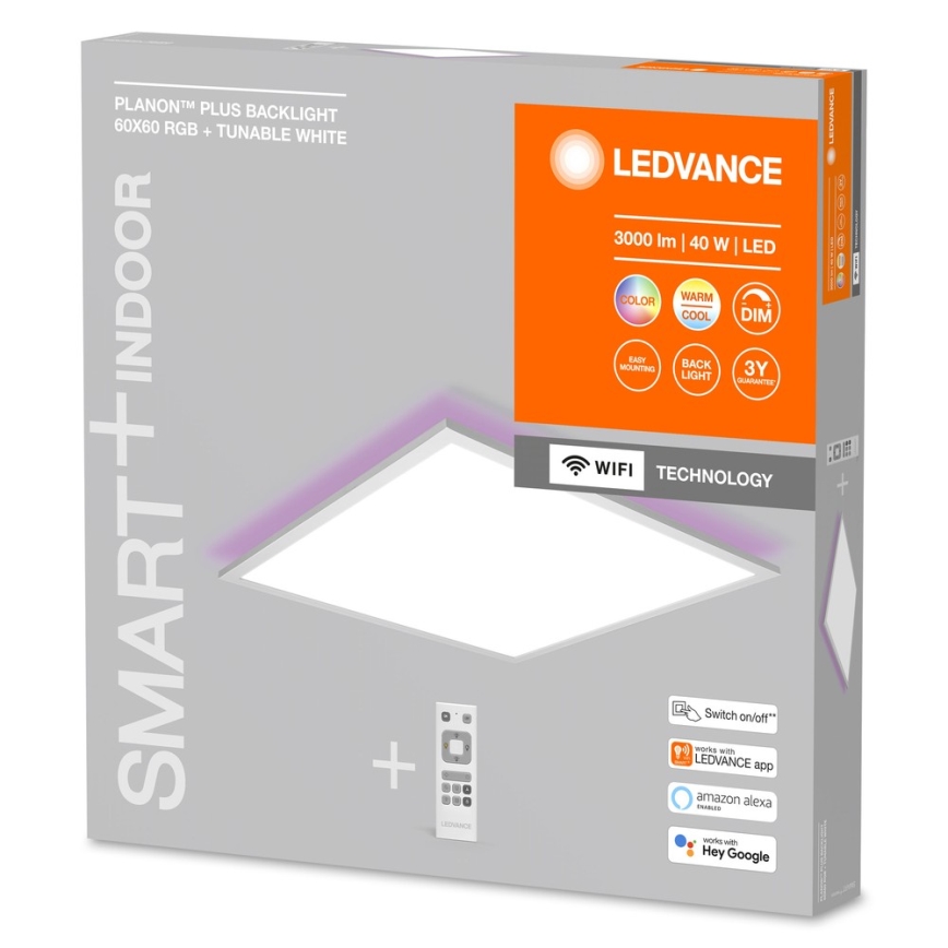 Ledvance - LED RGBW Dimbar panel SMART+ PLANON LED/40W/230V 3000-6500K Wi-Fi + fjärrkontroll
