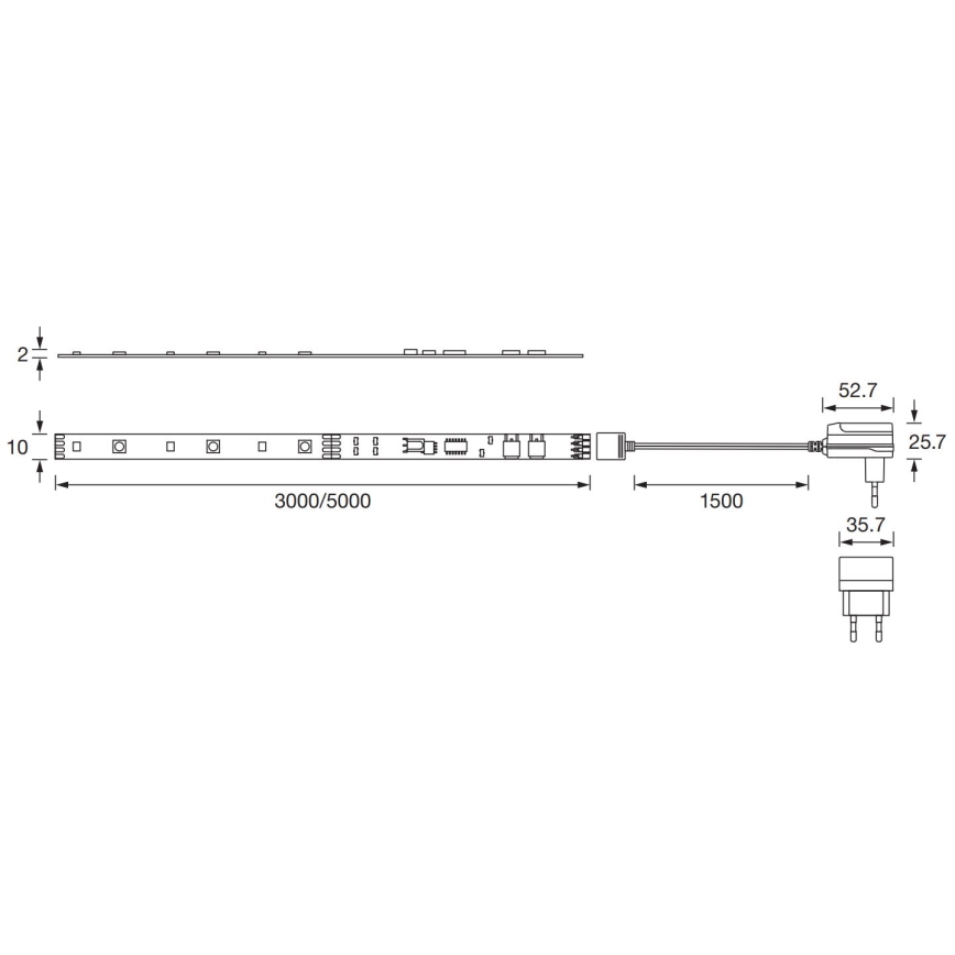 Ledvance - LED RGBW dimbar remsa FLEX 5m LED/14W/230V + fjärrkontroll