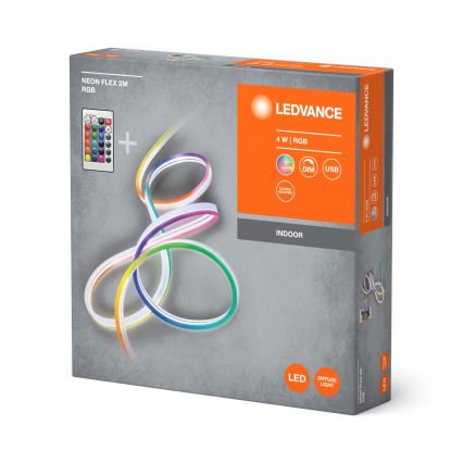 Ledvance - LED RGBW dimbar remsa NEON FLEX 2,1m LED/4W/5V + fjärrkontroll