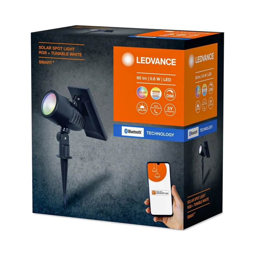 Ledvance - LED RGBW Dimbar solcellslampa SMART+ SOLAR LED/0,6W/3,7V 3000-6500K IP44